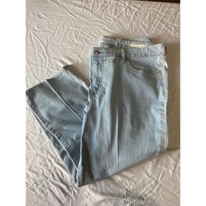 Vintage America Blues‎ Women's Capri Jeans Size 16/33 Light Blue Denim
